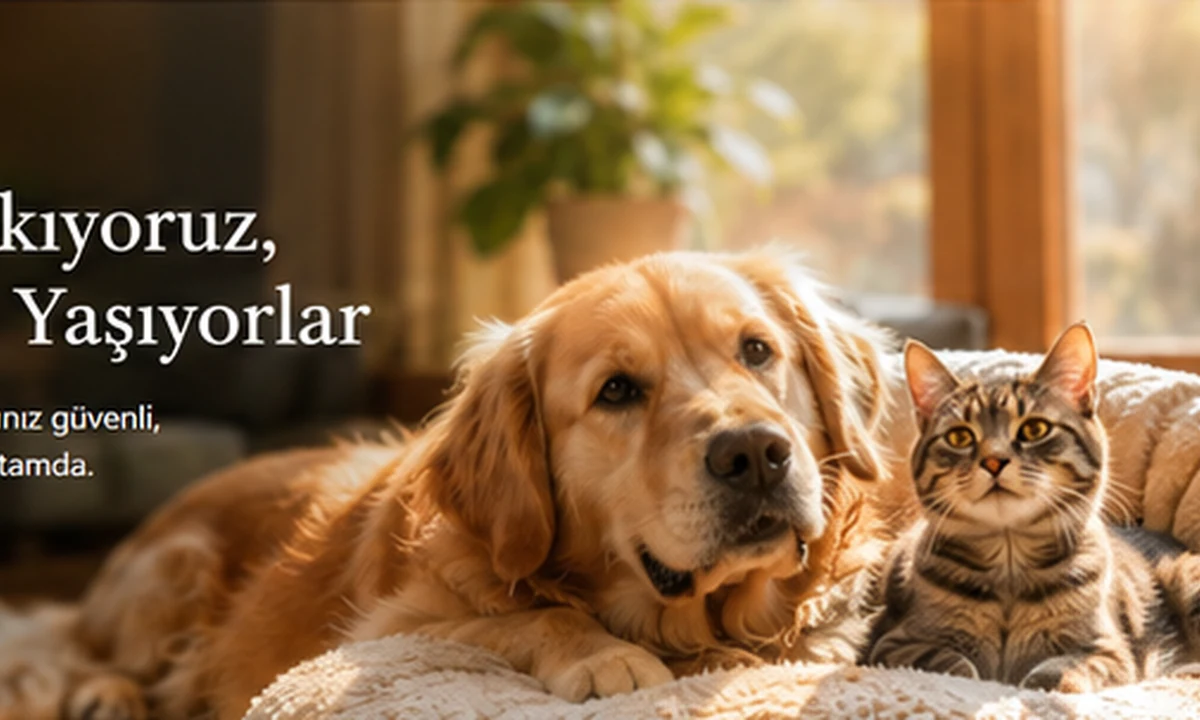 Pet otelinde mutlu Golden Retriever